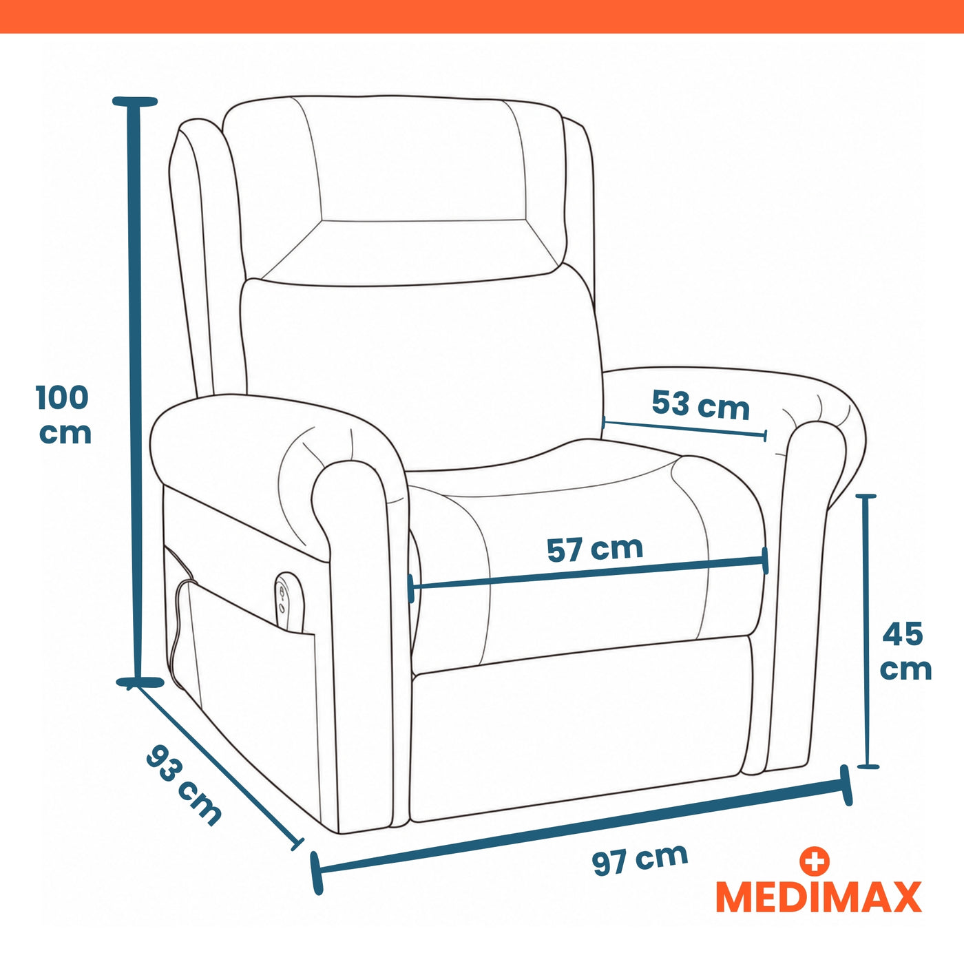 Prestige 1 –  1, 2, 3 et 4 moteurs – 10 coloris disponibles - Fauteuil releveur électrique