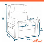 Prestige 1 –  1, 2, 3 et 4 moteurs – 10 coloris disponibles - Fauteuil releveur électrique
