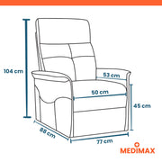 Premium 1 – 1 à 3 moteurs – 7 coloris disponibles - Fauteuil releveur électrique