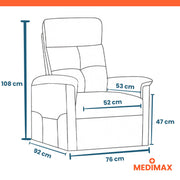 Premium 4 – 4 moteurs – 3 coloris disponibles - Fauteuil releveur électrique